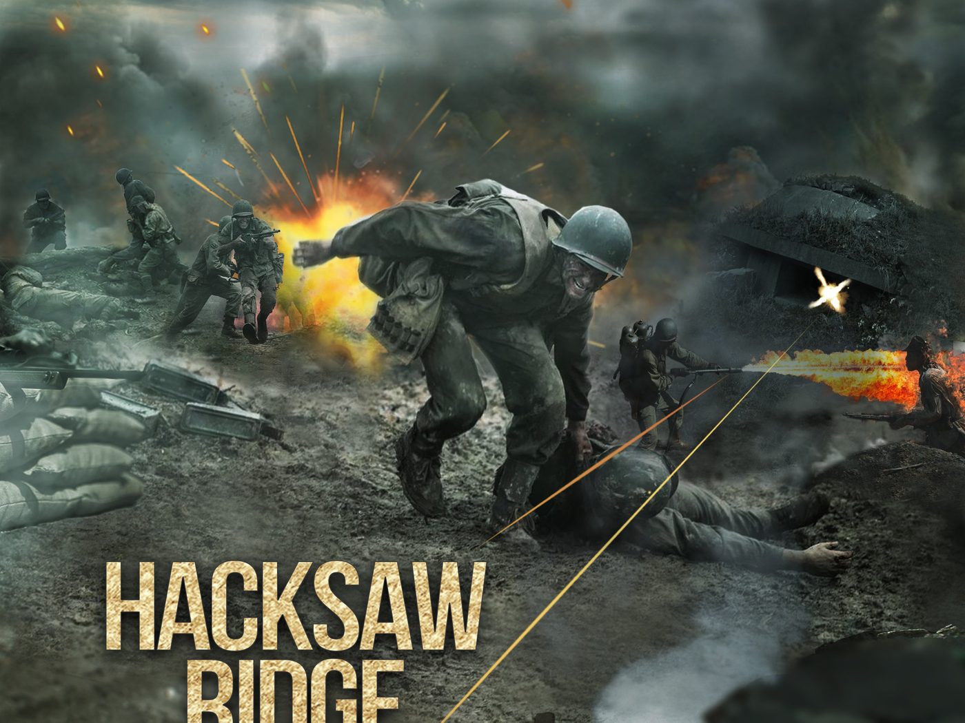 Hacksaw Ridge — Andrew Garfield as army medic Desmond Doss